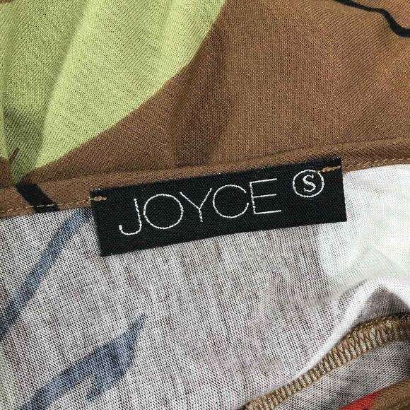 Vintage Womens Dress Size Small Tulip Print Boho Brown Bell Sleeve Open Back - Picture 6 of 10